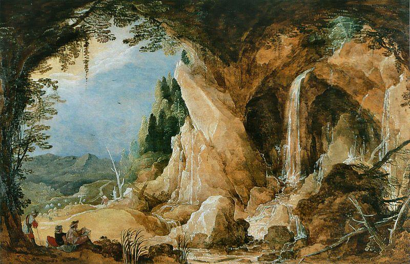 Joos de Momper Landschaft mit Grotte Sweden oil painting art